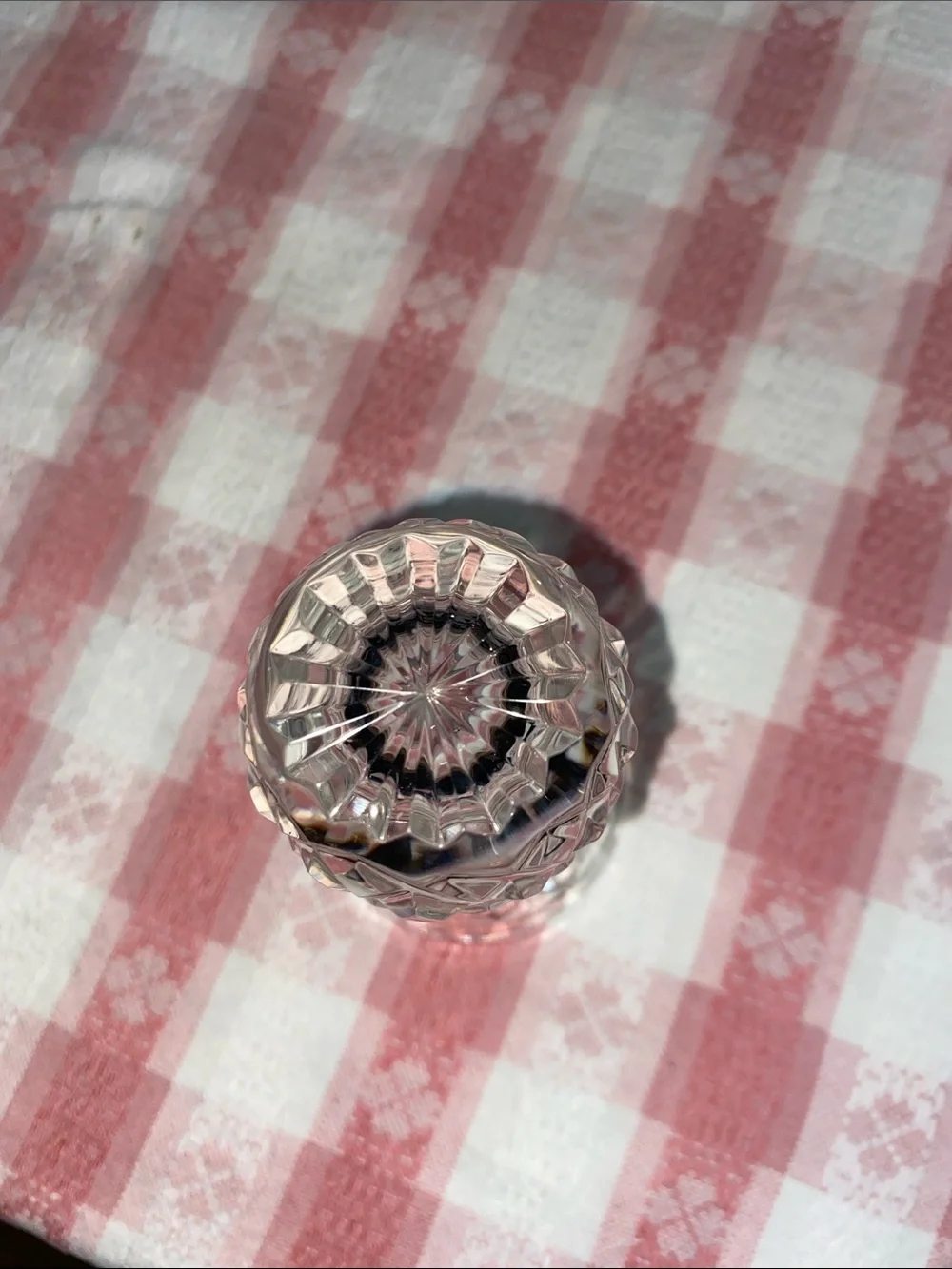 Clear Crystal Cut Mini Bud Vase